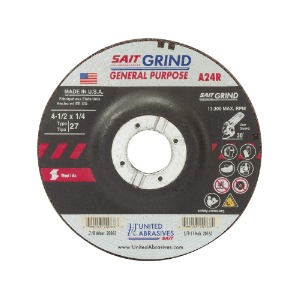 4 1/2 X 1/4 X 7/8 24G TYPE 27 A/O WHEEL - 20003832 - UNITED ABRASIVES - 20063