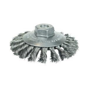 Arbor Hole Beveled Knotted Steel Wheel Brushes (Stringer Beads)