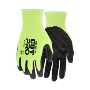 MCR Safety 92748HV CutPro Dotted Nitrile A4 Cut Resistant Gloves