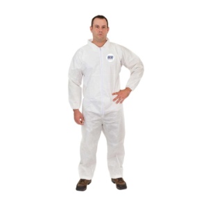 Microporous Coveralls with No Hood, Elastic Wrists and Open Ankles