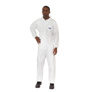 Microporous Coveralls with No Hood, Elastic Wrists/Ankles