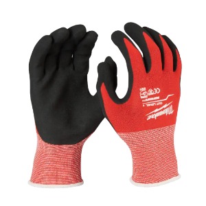 Milwaukee Red Nitrile Dipped A1 Cut Gloves