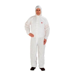 SMS Coveralls with Attached Hood and Elastic Wrists/Ankles