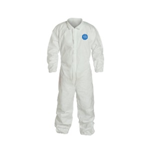 Tyvek Coveralls with No Hood and Elastic Wrists/Ankles