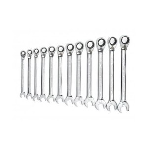 GearWrench 12 Piece 12 Point Reversible Ratcheting Combination Metric Wrench Set