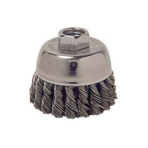 Internally Threaded Knotted Steel Wire Cup Brushes