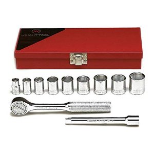 Wright Tool 3/8" Drive 11-Piece 6 Point Standard Socket Set with Metal Box