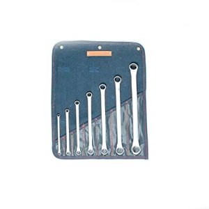 Wright Tool 7-Piece 12 Point Box Wrench Set with Denim Tool Roll