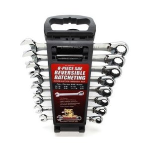 Wright Tool 8 Piece Reversible Ratcheting Combination Wrench Set